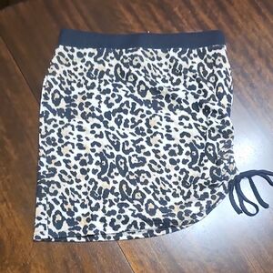 Cato Black and Tan Leopard Mini Skirt